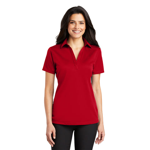 Port Authority L540 Ladies Silk Touch Performance Polo - Red