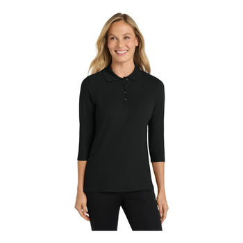 Port Authority L562 Women's Silk Touch 3/4-Sleeve Polo