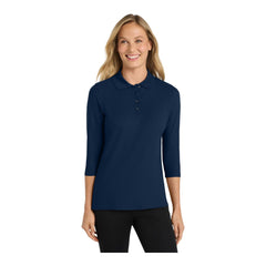 Port Authority L562 Women's Silk Touch 3/4-Sleeve Polo - 