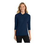 Port Authority L562 Women's Silk Touch 3/4-Sleeve Polo