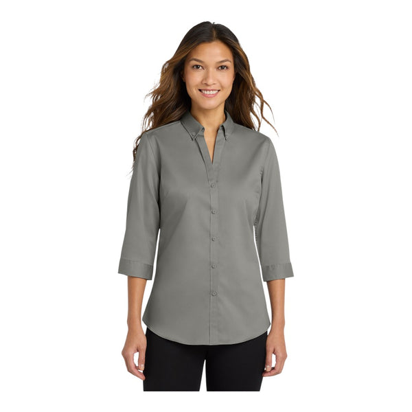 Port Authority L665 Women's 3/4-Sleeve SuperPro Twill Shirt