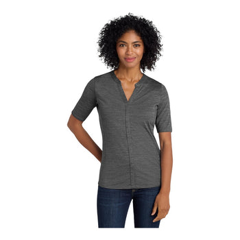 Port Authority LK583 Women's Stretch Heather Open Neck Top