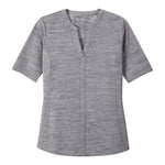 Port Authority LK583 Women's Stretch Heather Open Neck Top
