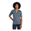 Port Authority LK583 Women's Stretch Heather Open Neck Top