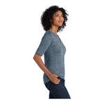 Port Authority LK583 Women's Stretch Heather Open Neck Top