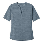 Port Authority LK583 Women's Stretch Heather Open Neck Top