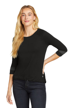 New Era LNEA136 Women's Tri-Blend 3/4-Sleeve Tee - 