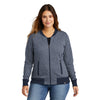 New Era LNEA503 Women's French Terry Baseball Full-Zip