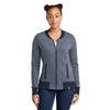 New Era LNEA503 Women's French Terry Baseball Full-Zip