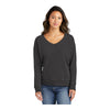 Port & Company LPC098V Women's Beach Wash® Garment-Dyed V-Neck Sweatshirt