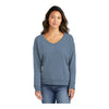 Port & Company LPC098V Women's Beach Wash® Garment-Dyed V-Neck Sweatshirt