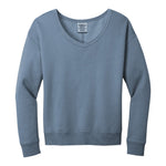 Port & Company LPC098V Women's Beach Wash® Garment-Dyed V-Neck Sweatshirt