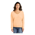 Port & Company LPC098V Women's Beach Wash® Garment-Dyed V-Neck Sweatshirt