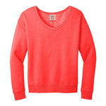 Port & Company LPC098V Women's Beach Wash® Garment-Dyed V-Neck Sweatshirt