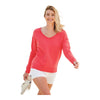 Port & Company LPC098V Women's Beach Wash® Garment-Dyed V-Neck Sweatshirt