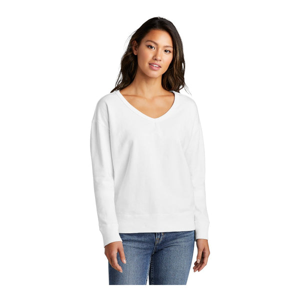 Port & Company LPC098V Women's Beach Wash® Garment-Dyed V-Neck Sweatshirt