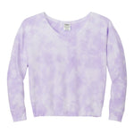 Port & Company LPC140V Women's Beach Wash® Cloud Tie-Dye V-Neck Sweatshirt