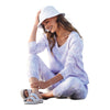 Port & Company LPC140V Women's Beach Wash® Cloud Tie-Dye V-Neck Sweatshirt