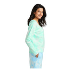 Port & Company LPC140V Women's Beach Wash® Cloud Tie-Dye V-Neck Sweatshirt