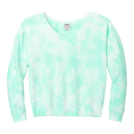 Port & Company LPC140V Women's Beach Wash® Cloud Tie-Dye V-Neck Sweatshirt