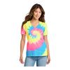 Port & Company LPC147V Women's Tie-Dye V-Neck Tee