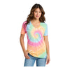 Port & Company LPC147V Women's Tie-Dye V-Neck Tee