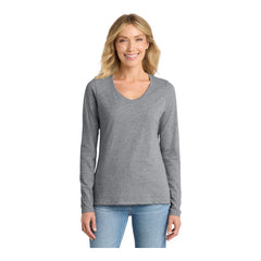 Port & Company LPC450VLS Women’s Long Sleeve Fan Favorite V-Neck Tee - 