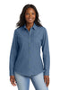 Port & Co LSP10 Women's Long Sleeve Value Denim Shirt