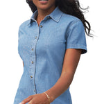 Port & Company LSP11 Women's Short Sleeve Value Denim Shirt