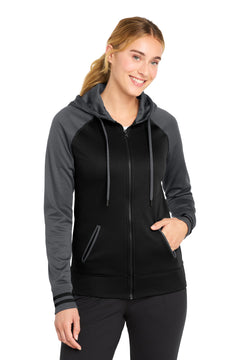 Sport-Tek LST236 Women's Sport-Wick Varsity Fleece Full-Zip Hooded Jacket - 