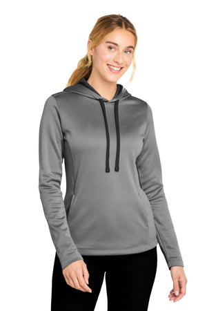 Sport-Tek LST264 Women's PosiCharge Sport-Wick Heather Fleece Hooded Pullover - 