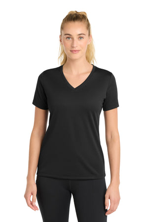 Sport-Tek LST340 Women's PosiCharge RacerMesh V-Neck Tee - 
