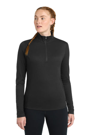 Sport-Tek LST407 Women's PosiCharge Tri-Blend Wicking 1/4-Zip Pullover - 