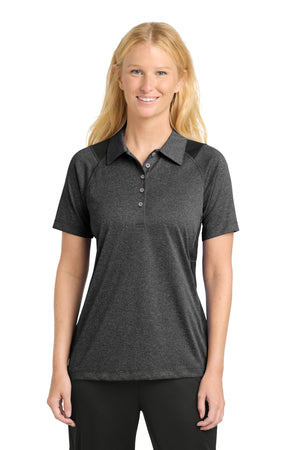 Sport-Tek LST665 Women's Heather Colorblock Contender Polo - 