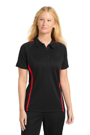 Sport-Tek LST685 Women's PosiCharge Micro-Mesh Colorblock Polo - 