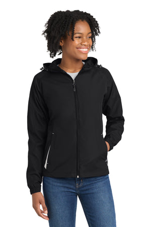 Sport-Tek LST76 Women's Colorblock Hooded Raglan Jacket - 