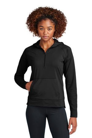 Sport-Tek LST856 Women's Sport-Wick Stretch 1/2-Zip Hoodie - 
