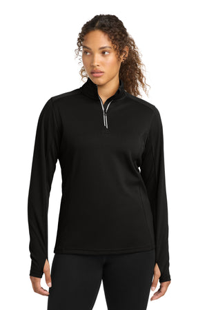 Sport-Tek LST860 Women's Sport-Wick Textured 1/4-Zip Pullover - 