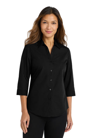 Port Authority LW102 Women's 3/4-Sleeve Carefree Poplin Shirt - 