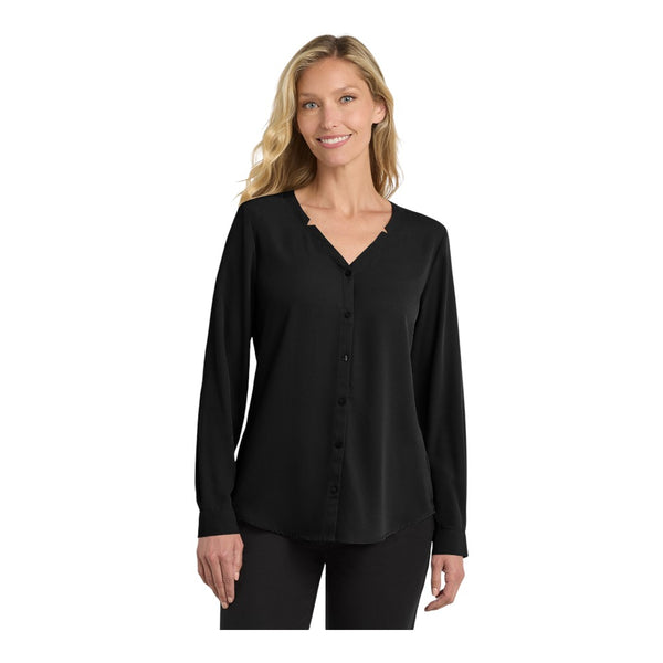 Port Authority LW700 Women's Long Sleeve Button-Front Blouse