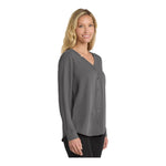 Port Authority LW700 Women's Long Sleeve Button-Front Blouse
