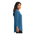 Port Authority LW713 Women's 3/4-Sleeve Textured Crepe Tunic