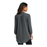 Port Authority LW713 Women's 3/4-Sleeve Textured Crepe Tunic