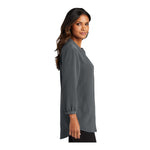 Port Authority LW713 Women's 3/4-Sleeve Textured Crepe Tunic