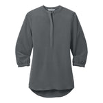 Port Authority LW713 Women's 3/4-Sleeve Textured Crepe Tunic