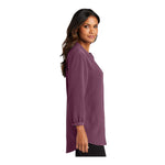 Port Authority LW713 Women's 3/4-Sleeve Textured Crepe Tunic