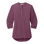 Port Authority LW713 Women's 3/4-Sleeve Textured Crepe Tunic