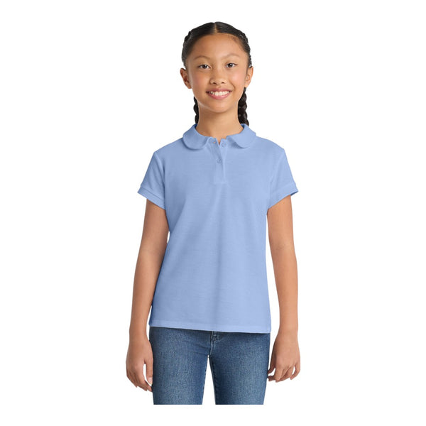 Port Authority YG503 Girls Silk Touch Peter Pan Collar Polo