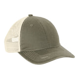 Port Authority C600 Distressed Mesh Back Cap
