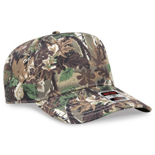 OTTO CAP 31-069 Camouflage 5 Panel Mid Profile Baseball Cap